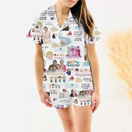 Discover Stay Golden Christmas Pajamas Set, Stay Golden Pajamas Pants, Stay Golden Holiday Pajamas, Stay Stay Golden Women Pajamas