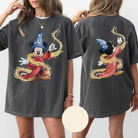 Discover Disney Fantasia Mickey Sorcerer T-Shirt, Disneyland Family Matching Shirt, Disney World Fantasmic Show Tee