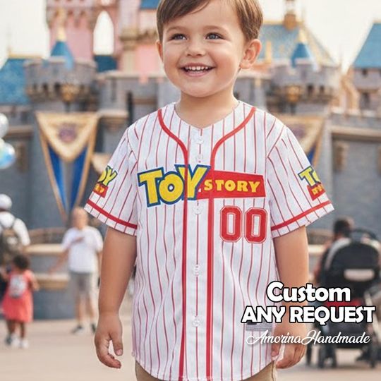 Discover Personalized Toy Story Baseball Jersey for Kids, Matching Team Outfit