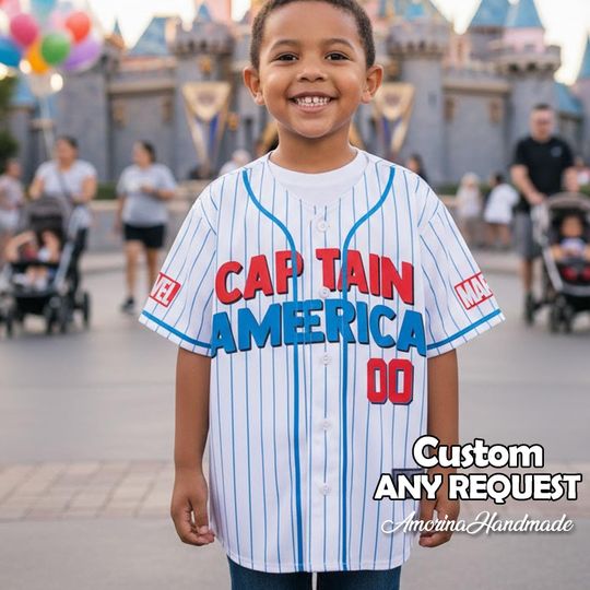 Custom Captain America Baseball Jersey for Team Matching Outfit