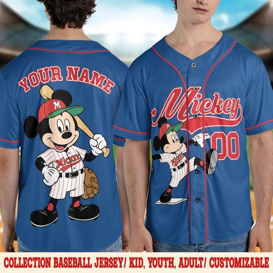 Discover Custom Name & Number Disney Mickey and Friends Special Baseball Collection, Choose Style Jersey, Disneyland Birthday Gift D2OV05-2