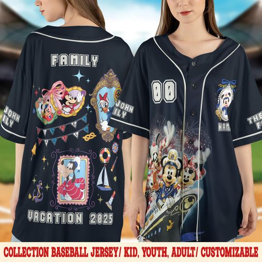 Discover Personalized Mickey Castle Baseball Jersey, Disney Friends Baseball Tee, Magic Kingdom Trip Outfit, Family Matching Disney Shirt 2025 NGPI17