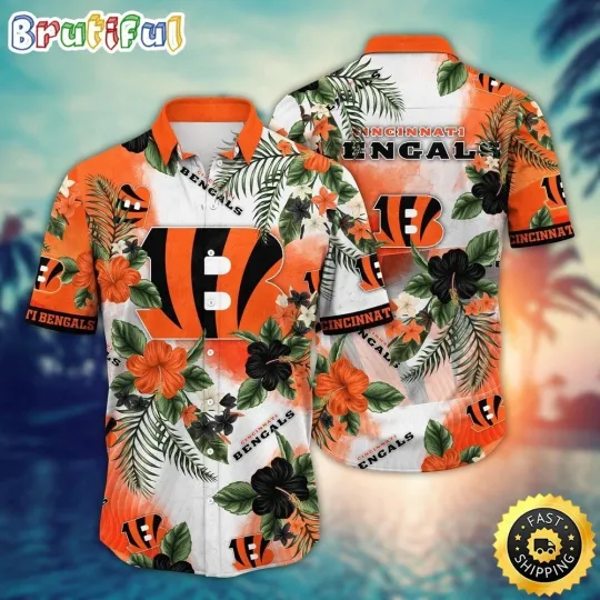 Discover Cincinnati Football Bengalss Team Hawaiian Shirt Button Down Unisex Adults