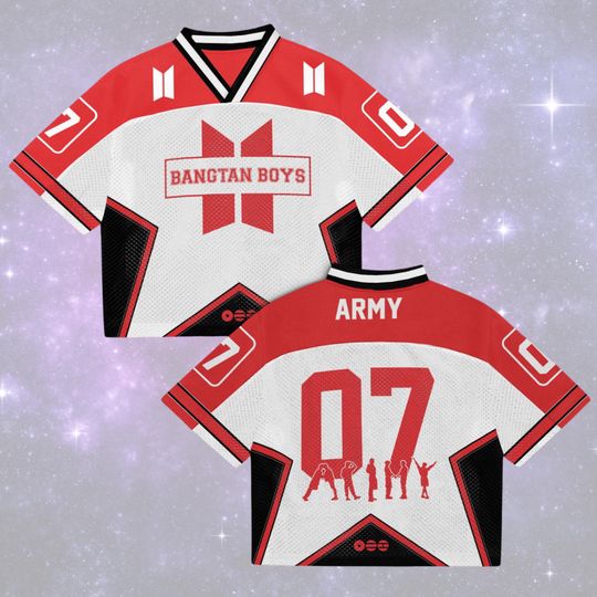 Custom BTS Bangtan Boys Mesh Crop Top Basketball Jersey, Bangtan Jersey, BTS Fan Jersey, Bangtan Shirt, BTS Crop Top, Bts Army Tee Shirt