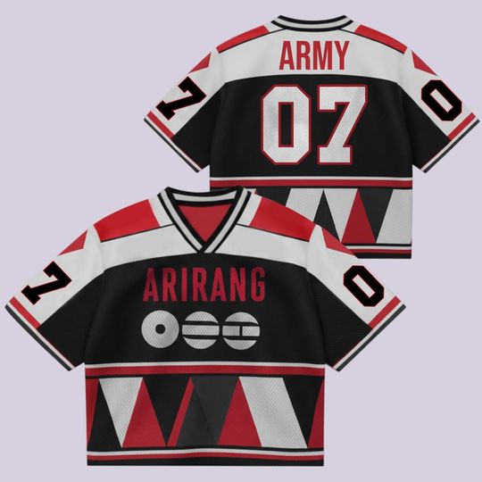 Custom BTS Arirang World Tour Mesh Crop Top Basketball Jersey, Custom Football Jersey, BTS Shirt For Kpop Fan, BTS Crop Top, Bts Tee Shirt 3