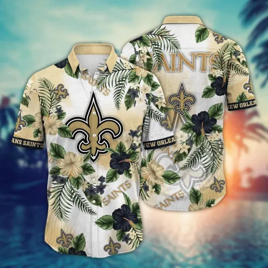 New Orleans Football Saintss Team Hawaiian Shirt Button Down Unisex Adults