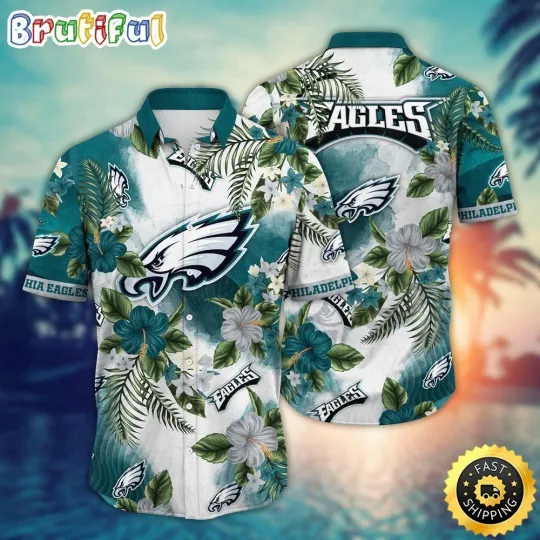 Discover Philadelphia Football Eagless Team Hawaiian Shirt Button Down Unisex Adults