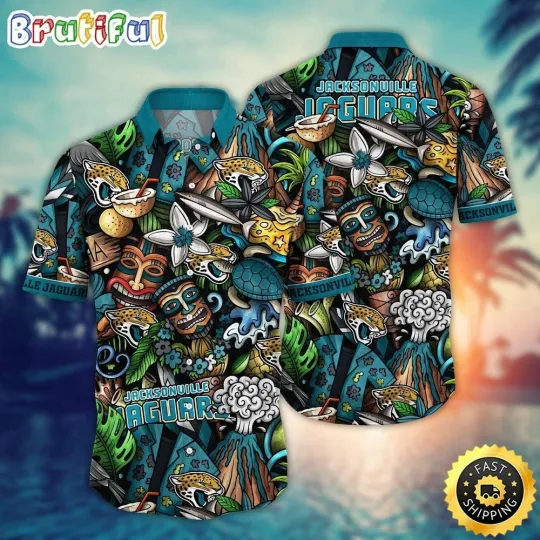 Discover Jacksonville Football Jaguarss Team Hawaiian Shirt Button Down Unisex Adults