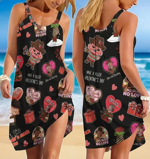 Discover Freddy Krueger Women Dress, A Nightmare On Elm Street Women Dress, Horror Movie Dress, Freddy Movie Horror Beach Dress