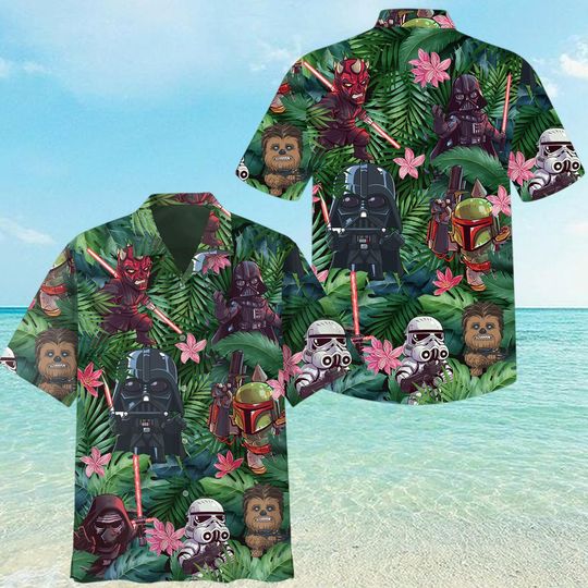 Discover Star Wars Hawaiian Shirt, Darth Vader Hawaiian Shirt, Stormtrooper Summer Shirt, Darth Vader Tropical Shirt, Star Wars Fan, Gift For Him
