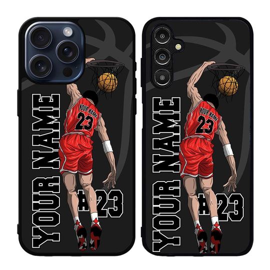 Discover Personalized National Basketball Jersey Name and Number Phone Case iPhone 16 15 14 13 | Samsung S24 S23 S22 S21 | Google Pixel 5 6 7 8 Pro