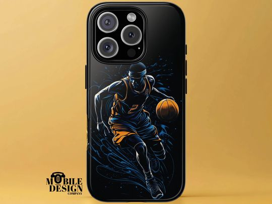 Discover Basketball Phone Case for iPhone 17 16 15 14 13 Pro Max, Samsung Galaxy S25 S24 S23 Ultra, Pixel 9 8, Sports Player Cover, Gift for Athletes