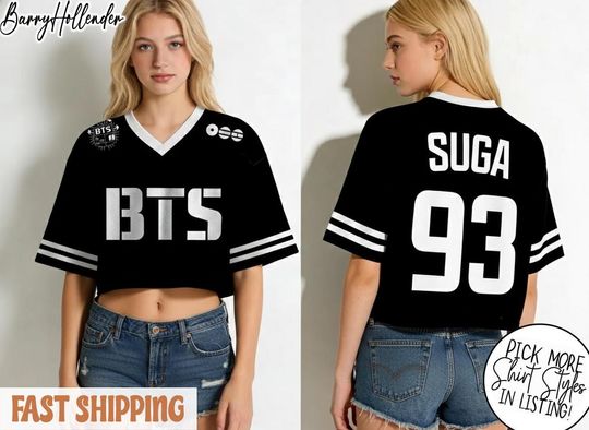 Discover Kpops Crop Top Football Jerseys, Custom Football Jersey, Jersey For Teen Girl Football Kpop Fan, World Tour 2026 Jersey