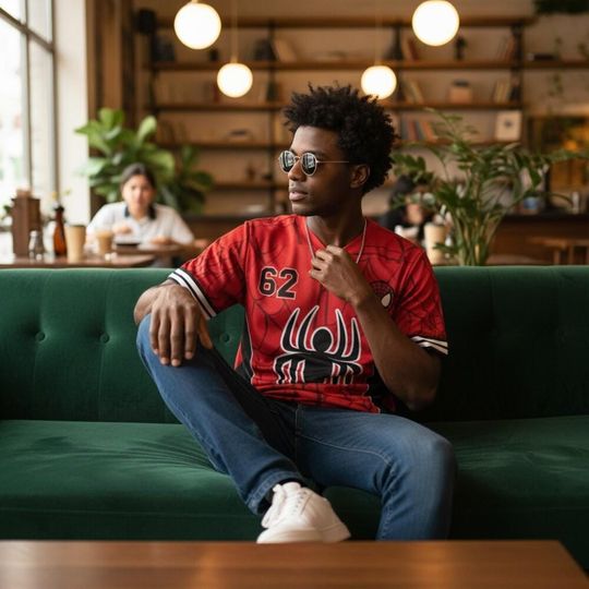 Discover Personalize Marvel Spider-Man Webs Red, Custom Kids Youth Adult Disney Football Jersey, Birthday Gift Family