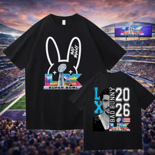 Discover Bad Bunny Super Bowl LIX Graphic T-Shirt