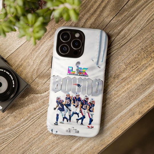 Patriots Super Bowl Bound iPhone Case  football Fan Art Design