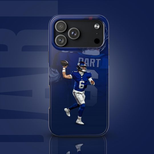 Discover Jaxson Dart New York Giants Tough Phone Case football Sports Fan Gift Protective Cellphone Cover Football iPhone Case
