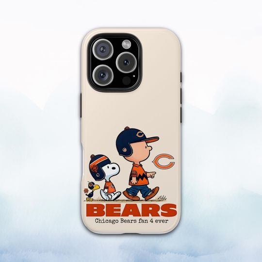 Discover Chicago Bears Snoopy Charlie Brown Design Phone Case | Chicago Bears Good Better Best Tough Case
