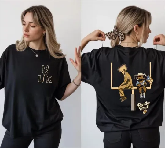 Discover Bad #94 Bunny Benito Bowl 2026 Football Fan T-Shirt