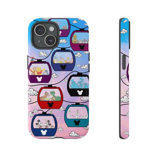 Discover WDW Skyliner pastel sky with Disney Characters, Phone case for iPhone