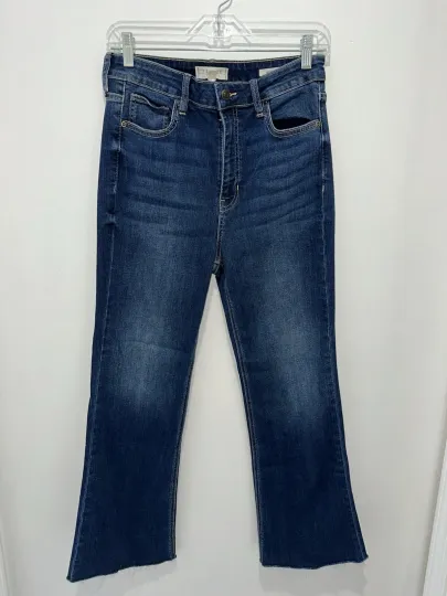 Discover Harper Heritage High Rise Kick Crop Jeans Size 28 Dark Wash Stretch Denim