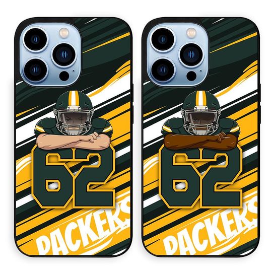 Discover Personalized Packers Football Jersey Case, Custom Your Number Phone Cover, Green Bay Fan Gift for Him, iPhone, Samsung, Google Phone Case