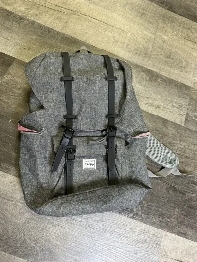 Discover The Foggy Vintage Style Backpack Gray Canvas Laptop Travel Bag
