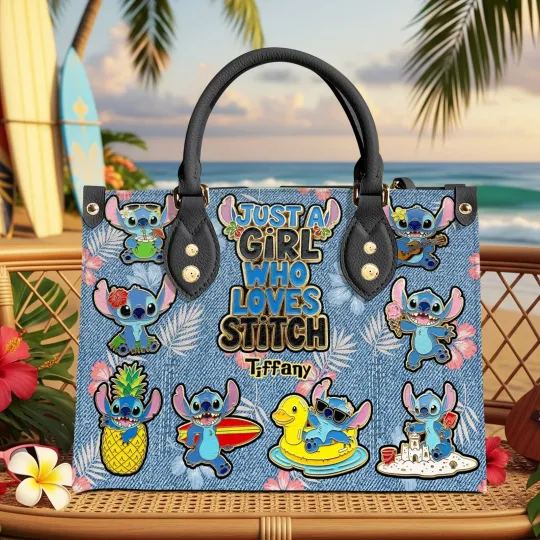 Discover Tropical Cartoon Fan Leather Bag – Personalized Gifts for Cartoon Lovers 02nadt0