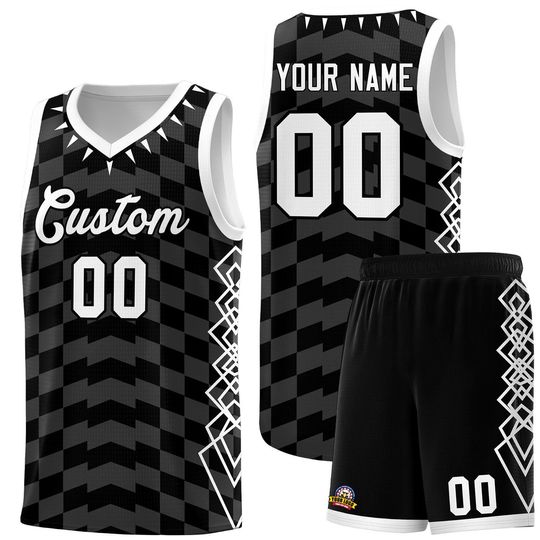 Discover Basketball Jersey Custom Men Women Printed Basketball Shirts Geometric Shapes Graduation Season Frontier Fathers' Day Christmas Gifts