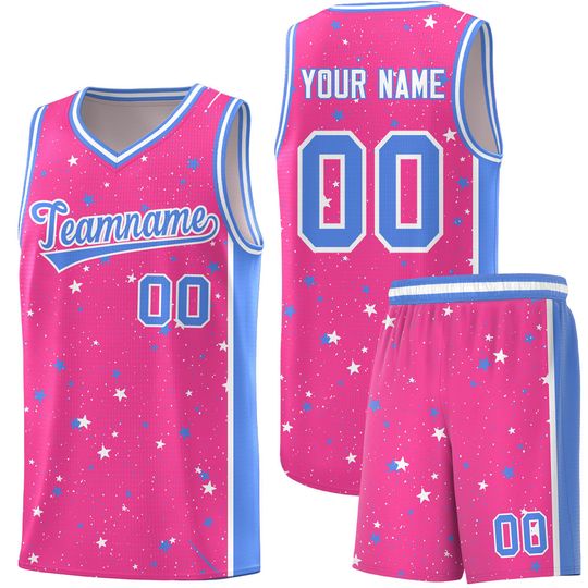 Discover Custom Star Basketball Jersey: Personalized Team Name & Number