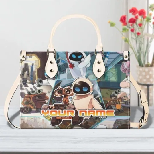 Discover Personalized Wall-e Luxury Women Leather Handbag, Handbag Disney