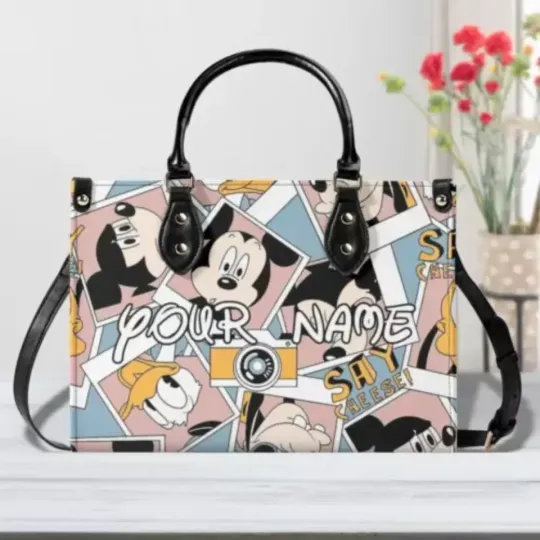 Discover Personalized Disney Leather Handbag, Disney Lethal Handbag, Gift For Her