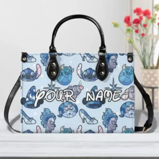 Discover Personalized Blue Character Disney Leather Handbag, Disney  Handbag