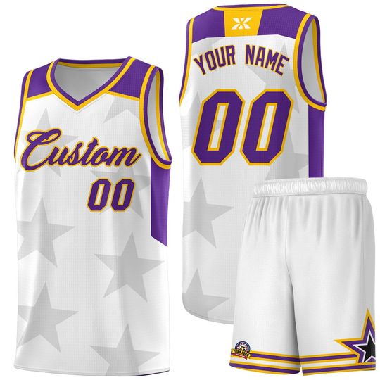 Discover Custom Basketball Jersey Design Star Women Men Personalized Name Number Jersey Basketball Set Graduation Season Team Uniform Holiday Gifts