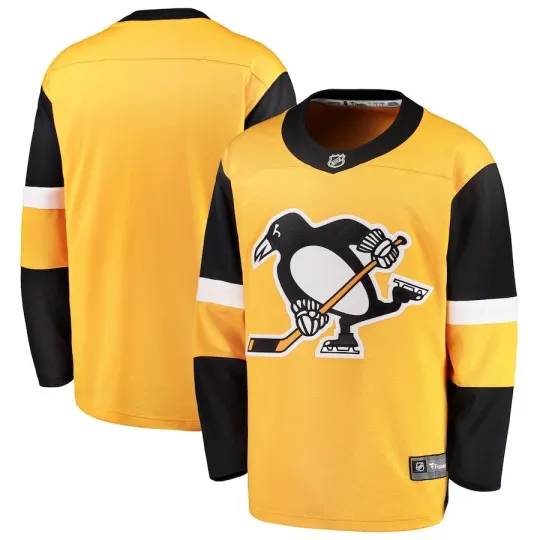 Discover Fanatics Pittsburgh Penguins Gold Alternate Breakaway Hockey Jersey