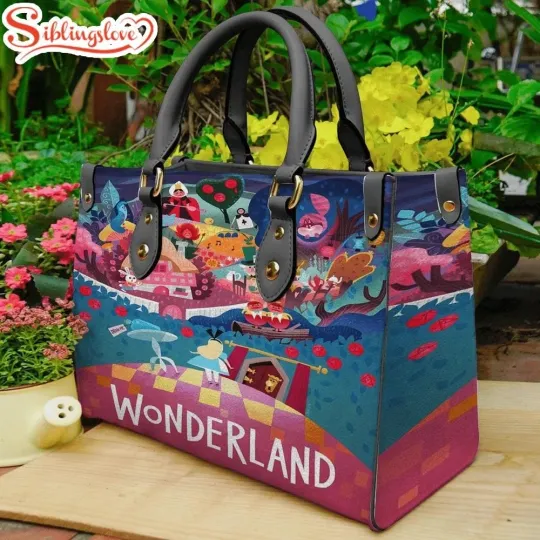 Discover Alice In Wonderland Character Leather Handbag