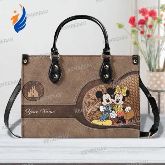 Discover Mickey and minnie Leather Handbag,Mickey Women Bags ,Mickey Lover’s Handba