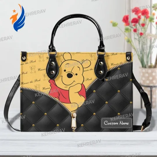 Discover Adorable Winnie The Pooh Leather Handbag: Custom & Vintage Women s Perfect