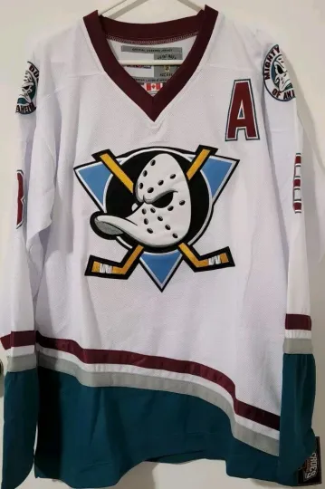 Discover Teemu Selanne Throwback CCM Jersey Anaheim Mighty Ducks Men's Hockey Jersey