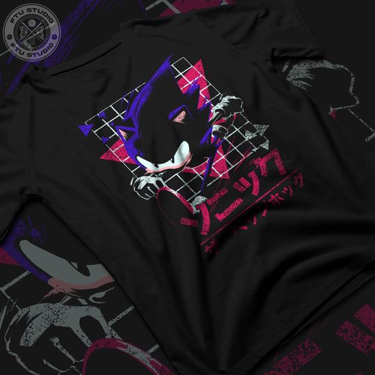 Discover Blue Hedgehog Shirt Set Funny Game Adventure Video Game Japanese Streetwear