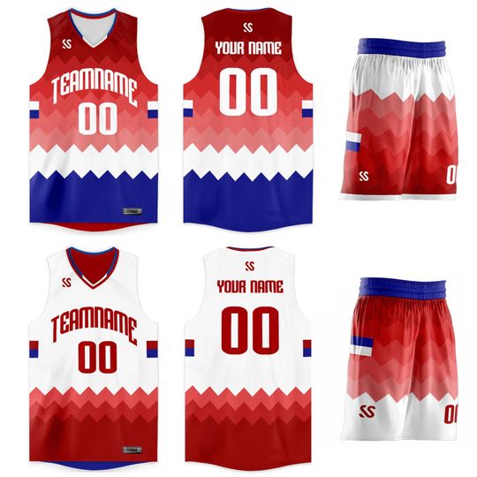 Personalized Reversible Basketball Jersey & Shorts Set - Two-Sided Custom Print for Men and Youth
