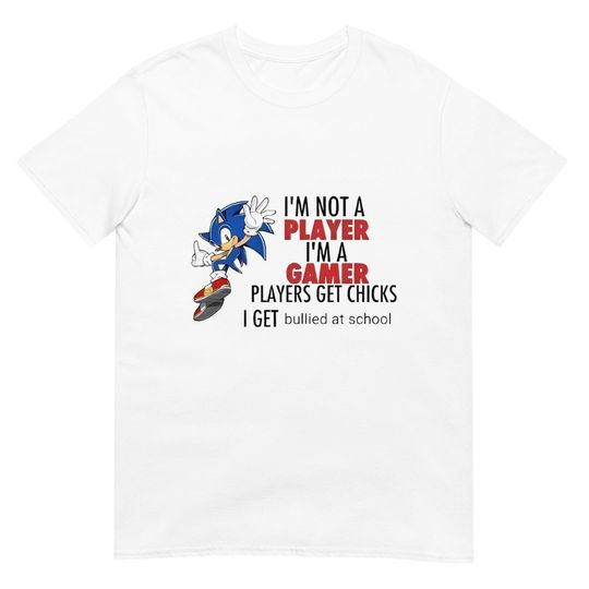 Discover Gamer Bullying Graphic T-Shirt - Funny Slogan, Sonic Inspired
