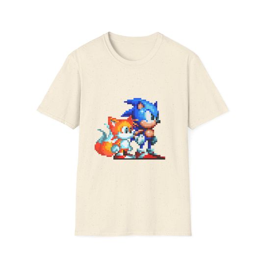 Discover Classic Sonic and Tails T-Shirt | Retro Video Game Sprite Tee