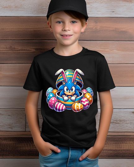 Sonic Easter Shirt, Gaming Easter Shirt, Funny Easter T-Shirt, Gotta Hatch Fast Tee
