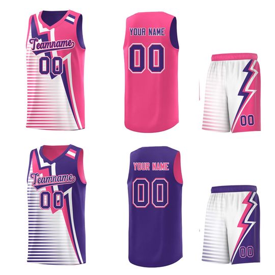 Discover Custom Reversible Basketball Jersey Shorts Set Men Women Printed Team Uniform Personalized Gift for Players Fans Matching Sports Gear