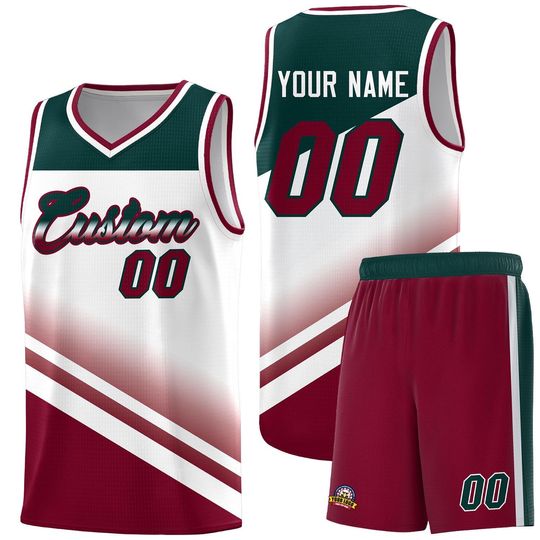 Discover Personalized Basketball Jersey Shorts Set for Men Women Kid Printed Team Uniform Customize with Name Number Gift for Players and Fans