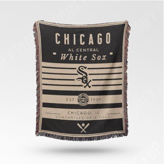 Discover Chicago White Sox Vintage-Styled Woven Blanket / Retro Baseball Throw / Classic MLB Decor / Baseball Fan Gift