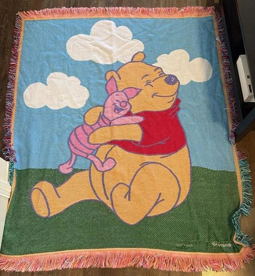 Discover Disney Winnie the Pooh Piglet Tapestry Throw Blanket 57"x49"