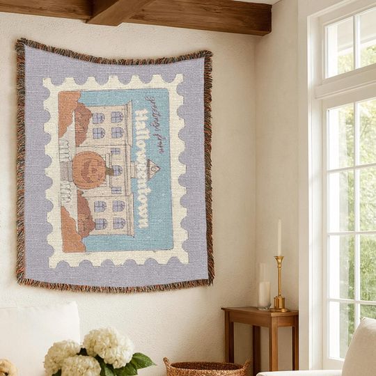 Discover Disney HalloweenTown Woven Blanket, Spooky Fall Decor