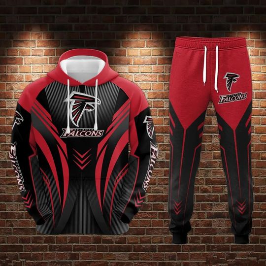 Discover Atlanta Falcons Hoodie Jogger Set